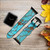 CA0406 Aqua Turquoise Gemstone Graphic Printed Leather & Silicone Smart Watch Band Strap For Apple Watch iWatch