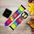 CA0484 Tie Dye Swirl Color Leather & Silicone Smart Watch Band Strap For Apple Watch iWatch