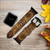 CA0501 Chinese Dragon Leather & Silicone Smart Watch Band Strap For Apple Watch iWatch