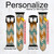 CA0545 Vintage Wood Chevron Graphic Printed Leather & Silicone Smart Watch Band Strap For Apple Watch iWatch