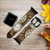 CA0596 Gold Clock Live Leather & Silicone Smart Watch Band Strap For Apple Watch iWatch
