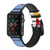 CA0638 Chicken Cartoon Leather & Silicone Smart Watch Band Strap For Apple Watch iWatch
