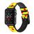 CA0812 Red Spot Polka Dot Leather & Silicone Smart Watch Band Strap For Apple Watch iWatch