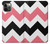 S1849 Pink Black Chevron Zigzag Case For iPhone 12, iPhone 12 Pro
