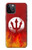S2803 Fire Red Devil Spear Symbol Case For iPhone 12, iPhone 12 Pro