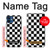 S1611 Black and White Check Chess Board Case For iPhone 12 mini
