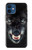 S2823 Black Wolf Blue Eyes Face Case For iPhone 12 mini