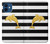 S2882 Black and White Striped Gold Dolphin Case For iPhone 12 mini