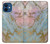 S3717 Rose Gold Blue Pastel Marble Graphic Printed Case For iPhone 12 mini