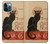 S2739 Chat Noir Black Cat Vintage Case For iPhone 12 Pro Max