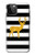 S2794 Black and White Striped Deer Gold Sparkles Case For iPhone 12 Pro Max