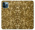 S3388 Gold Glitter Graphic Print Case For iPhone 12 Pro Max