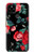 S3112 Rose Floral Pattern Black Case For Google Pixel 4a 5G