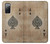 S2928 Vintage Spades Ace Card Case For Samsung Galaxy S20 FE