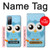 S3029 Cute Blue Owl Case For Samsung Galaxy S20 FE