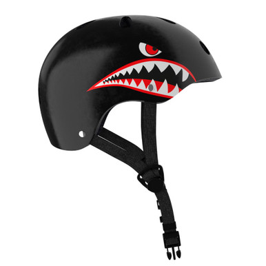 Casco infantil para niños negro Shark Molto