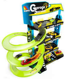 Parking Infantil Molto 4 Plantas + 10 Coches + Tapiz de Juego