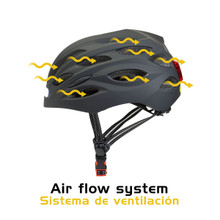 Casco deportivo con luz frontal y trasera LED para adultos 23225