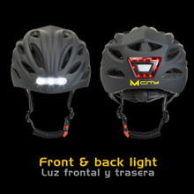 Casco deportivo con luz frontal y trasera LED para adultos 23225