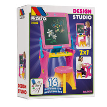 Bureau enfant avec tableau noir 2 en 1 rose