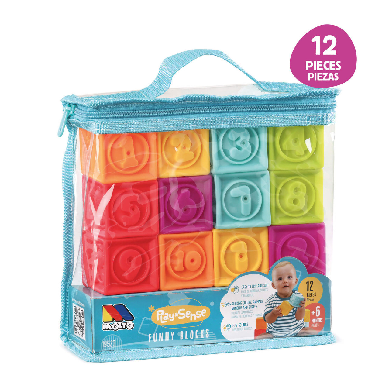 Sachet de cubes sensoriels 12 pcs Molto