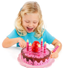 Jouet en bois gâteau d'anniversaire gâteau de fête Molto