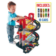 Parking jouet 5 étages + 10 voitures
