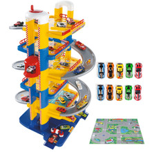 Parking Enfants 6 Étages + 10 voitures + Tapis de jeu