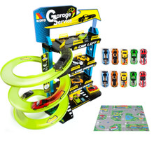 Parking pour enfants Molto 4 étages + 10 voitures + tapisserie de jeu