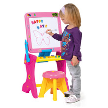 Bureau enfant 3 en 1 magnétique Molto rose 11074