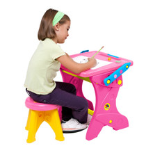 Bureau enfant 3 en 1 magnétique Molto rose 11074