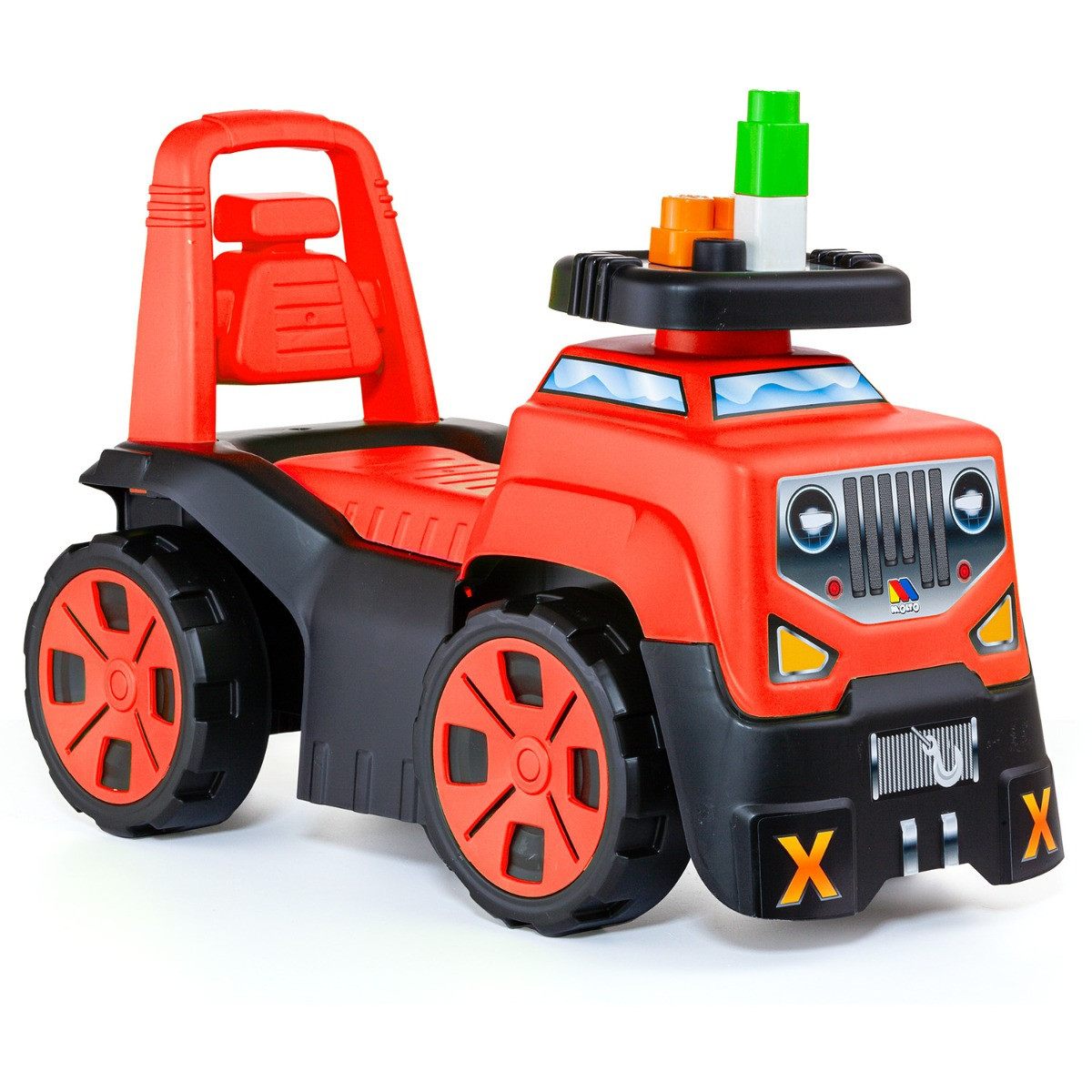 Véhicule porteur SUV rouge 3 en 1 + ensemble de blocs 23203/WEBR