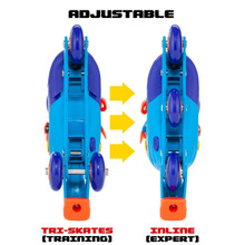 Patins à roues alignées pour enfants 3 patins en ligne bleu 22217