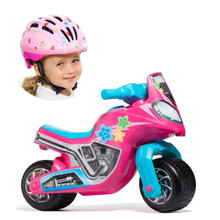 Moto Porteuse Molto Cross Race Rose + Casque Rose 18224/WEB1