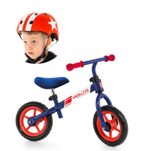 Vélo sans pédales - Minibike Molto Blue + Casque Red Star 24210/WEB1