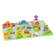 Puzzle City Blocks Set di blocchi di legno 19277