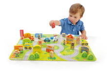 Puzzle City Blocks Set di blocchi di legno 19277