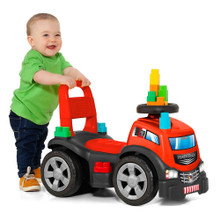 Cavalcabile rosso 3 in 1 + set di blocchi