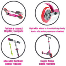 City Scooter Moltó Monopattino pieghevole rosa - Caratteristiche