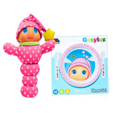 Gusy Luz® Pink + Ed. Rosa stoviglie per bambini