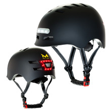 Casco con luce LED anteriore e posteriore per adulto MOLTO 22213
