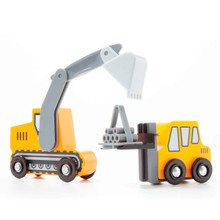 Set di veicoli da costruzione in legno 22270