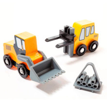 Set di veicoli da costruzione in legno 22270