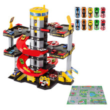 Parcheggio giocattolo 5 piani + 10 auto + arazzo gioco 15417/WEB2