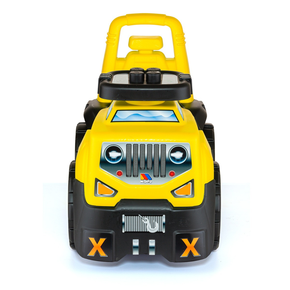 Suv cavalcabile giallo 3 in 1 + set blocchi 23203/WEBY