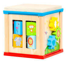Cubo di attività molto in legno. 5 pezzi 23279