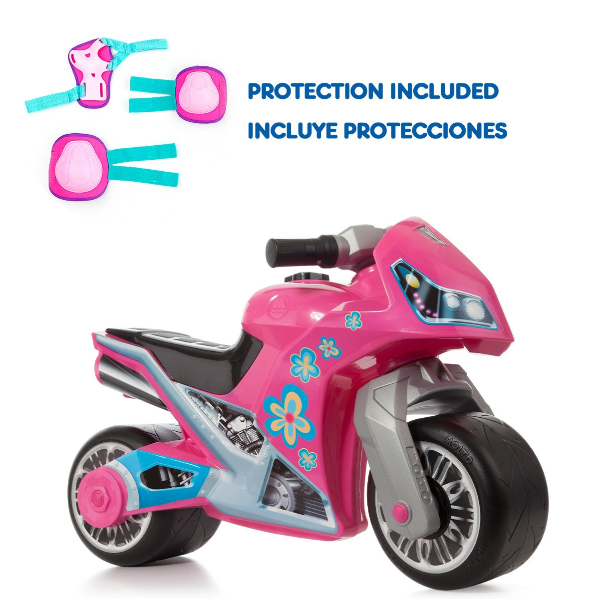 Moto Molto Cross Premium Ride-On Rosa + Protezioni Rosa 12222/WEB3
