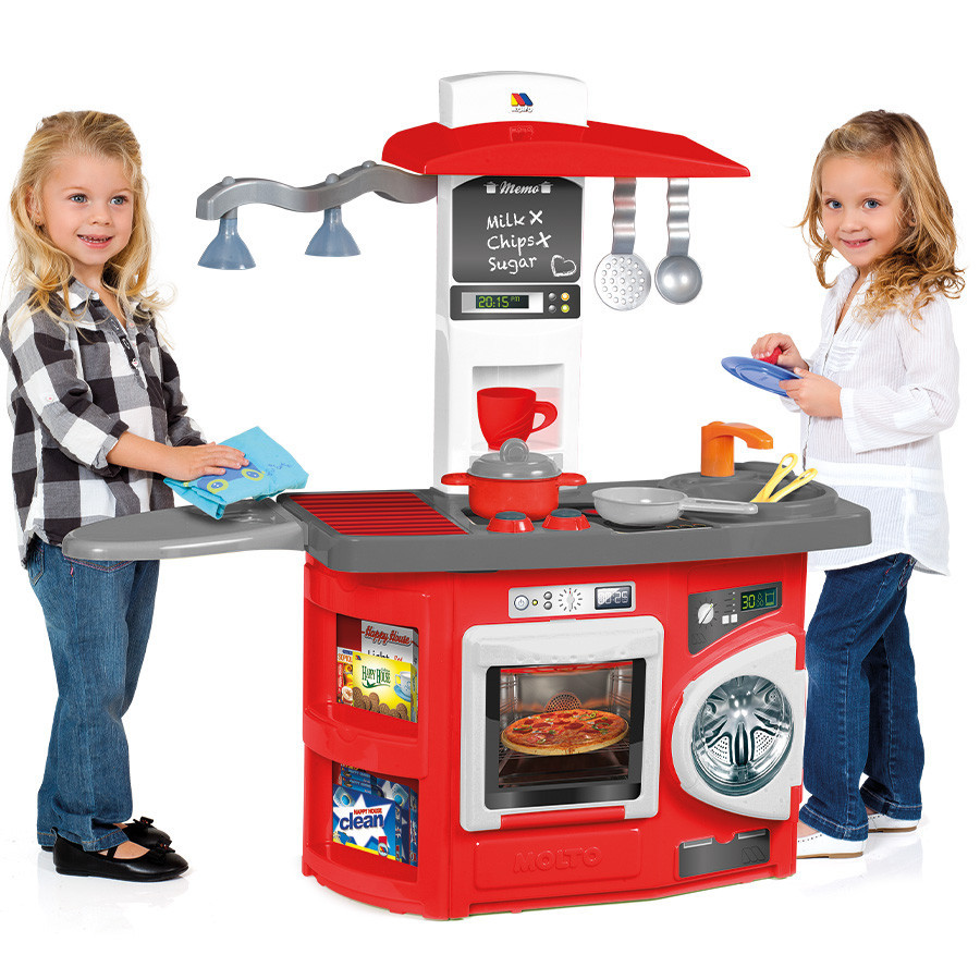 Molto Kitchen Cucina giocattolo elettronica rossa + accessori 13153/WEB2