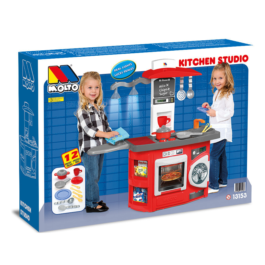 Molto Kitchen Cucina giocattolo elettronica rossa + accessori 13153/WEB2