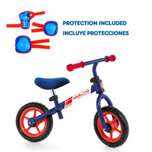 Bicicletta senza pedali - Minimoto Molto Blu + Protezioni Blu 24210/WEB2